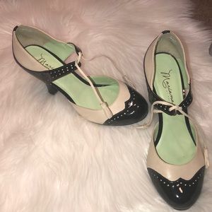 Mariana lace up high heels!!